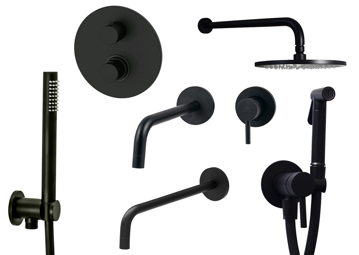 Изображение товара Душевая система Paffoni SET LIG/NO 23NO встраиваемая черный матовый Италия