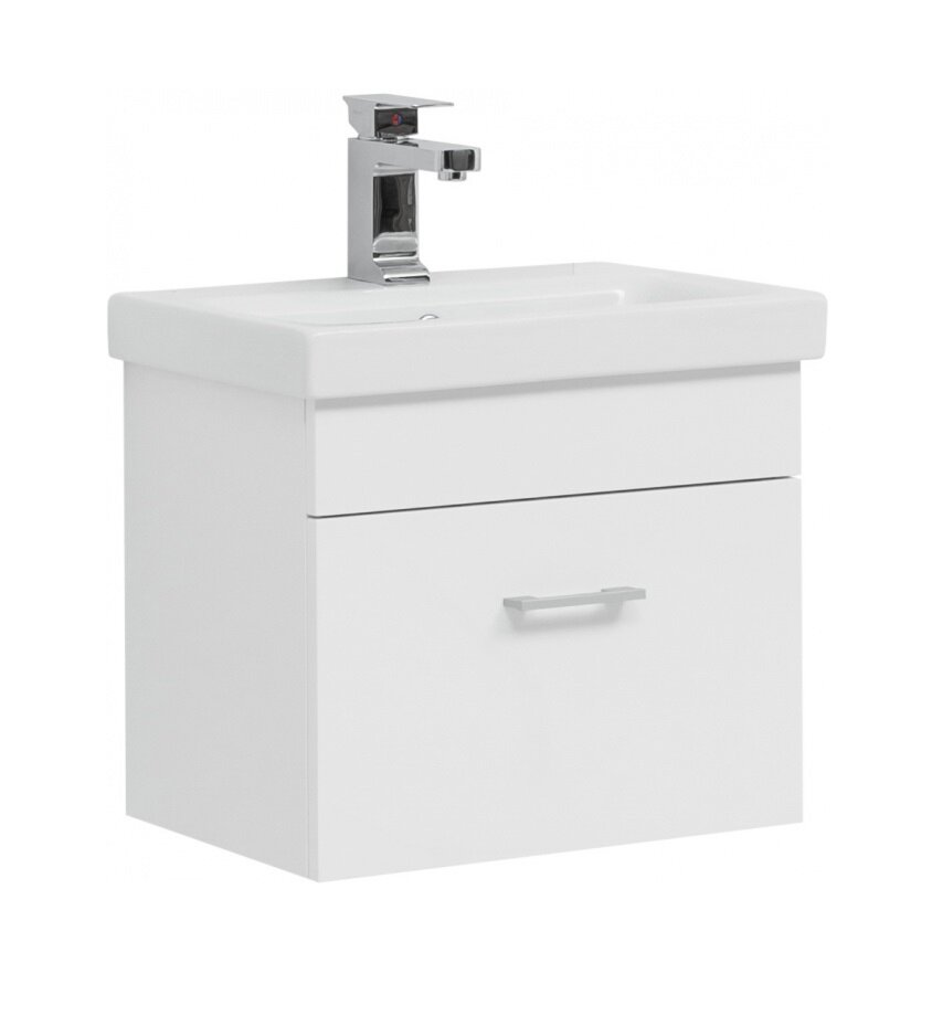 Изображение товара Подвесная тумба под раковину Aquanet Нота 50 см белая глянцевая