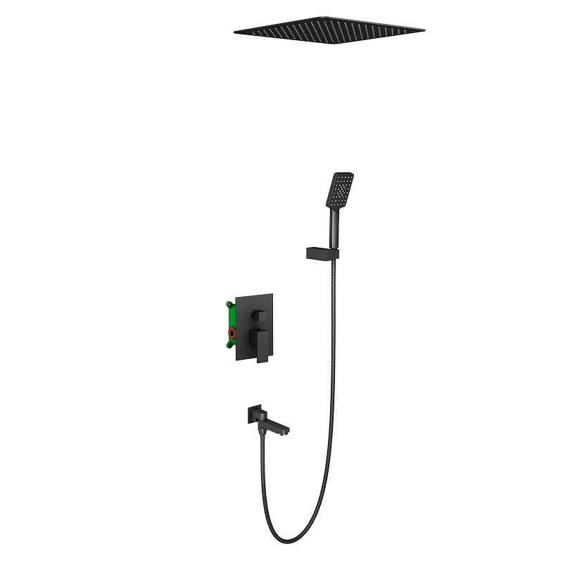 Изображение товара Душевая система Timo Selene SX-2039/03SM, черный матовый, скрытый монтаж, квадратная лейка