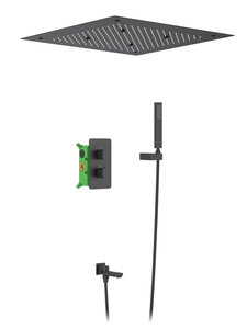 Изображение товара Душевая система Timo Petruma SX-5019/03SM термостатическая, цвет чёрный матовый