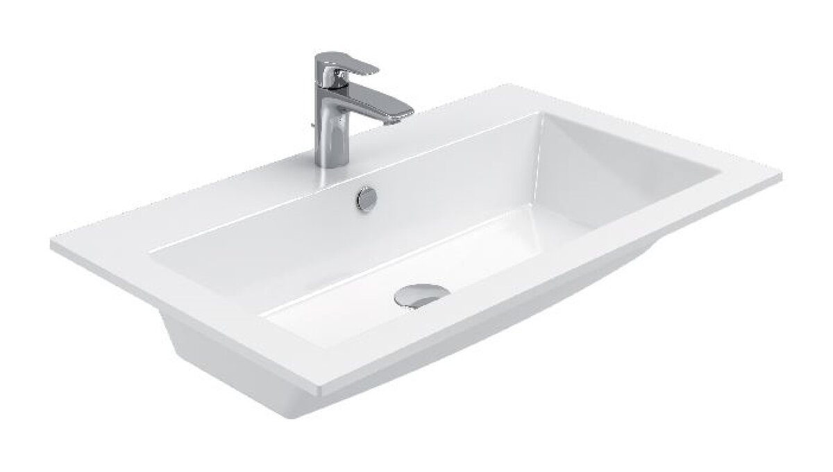 Изображение товара Раковина Aquanet Электра 90 см белого цвета из искусственного камня