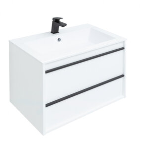 Изображение товара Тумба под раковину Aquanet Lino 70 см подвесная, белый матовый, 253902