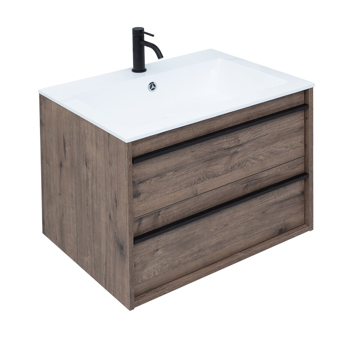 Изображение товара Тумба под раковину Aquanet Lino 70 см, подвесная, дуб веллингтон