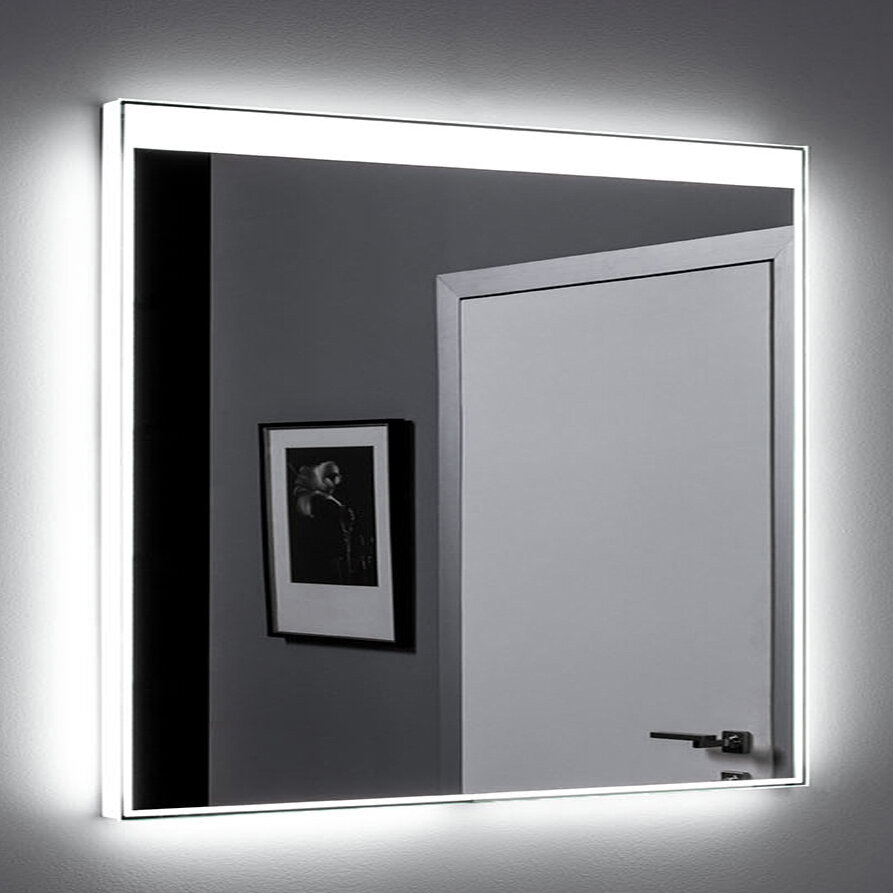 Изображение товара Зеркало Aquanet Палермо new 9085 с Led подсветкой, 90 см, подвесное