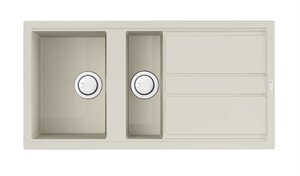 Изображение товара Кухонная мойка Omoikiri Kitagawa 100 WH двойная искусственный камень белая