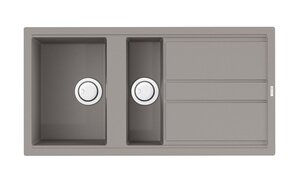 Изображение товара Кухонная мойка Omoikiri Kitagawa 100 GR leningrad grey искусственный камень 2 чаши