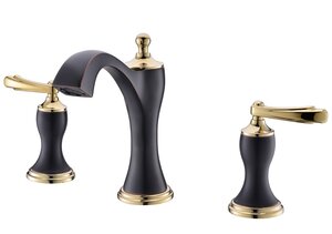 Изображение товара Смеситель Timo Unari 7511/04F для раковины, чёрный матовый/золото