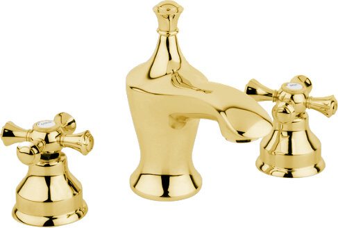 Изображение товара Смеситель Caprigo Monarch 41-021-oro для раковины, с донным клапаном, золото