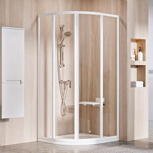 Изображение товара Душевой уголок Ravak Supernova SKKP4-90, профиль белый, витраж транспарент, 3117O102Z1