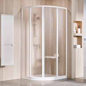 Изображение товара Душевой уголок Ravak Supernova SKKP4-90, профиль белый, витраж грейп, 3117O102ZG