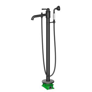 Изображение товара Смеситель напольный Timo Arisa 5300/03Y-CR, для ванны и душа, цвет чёрный матовый