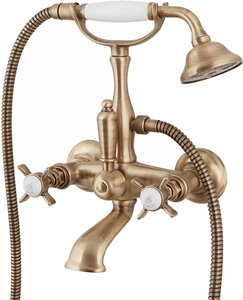 Изображение товара Смеситель Caprigo Bristol для ванны с душевым гарнитуром, бронза