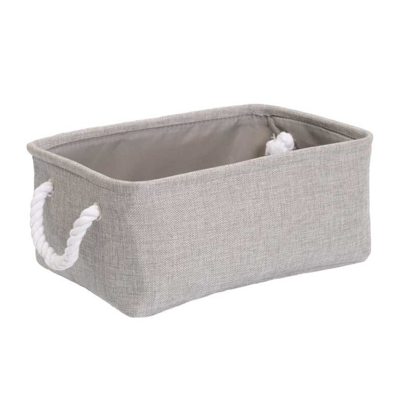 Изображение товара Корзина для ванной комнаты WasserKraft Wiese WB-840-S, текстиль, 31x21x13 см, серый