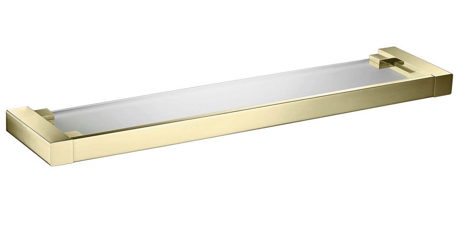 Изображение товара Полка стеклянная Timo Selene 17072/17 | золото матовое, 50x11x2,5 см