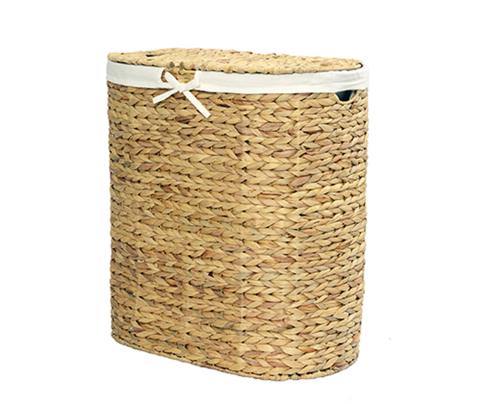 Изображение товара Плетеная корзина WasserKraft Dill WB-610-L для белья с крышкой, водоотталкивающая