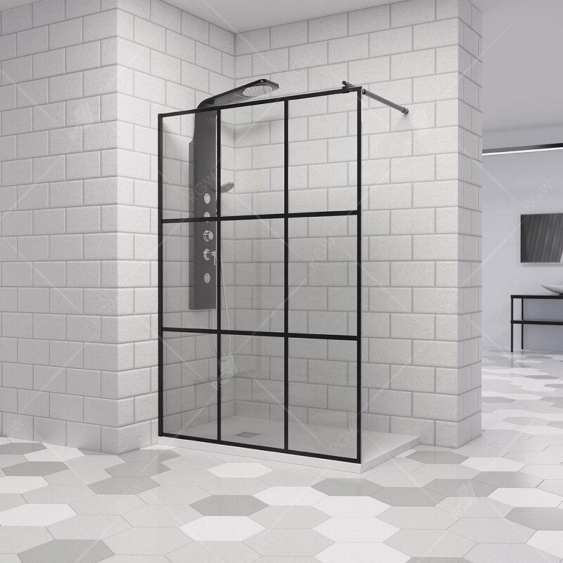 Изображение товара Душевая стенка RGW WA-111 B Walk-in 120 см черный профиль 8 мм стекло