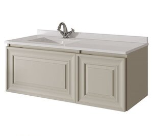 Изображение товара Тумба с раковиной 110 см Caprigo Ponza подвесная бежевый эмаль МДФ