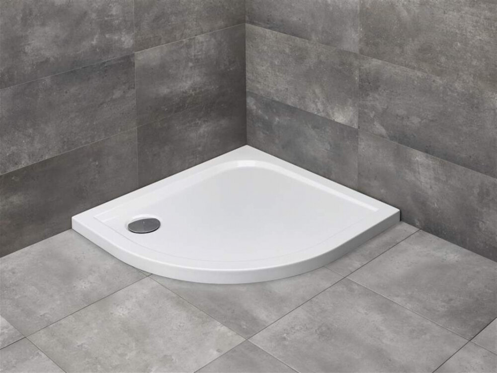 Изображение товара Поддон для душа Radaway Delos E 80x90 см четверть круга акриловый белый