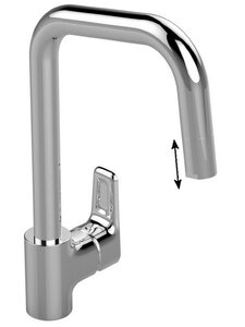 Изображение товара Смеситель Ideal Standard Ceraplan III B0960AA для кухонной мойки с вытяжным изливом, хром