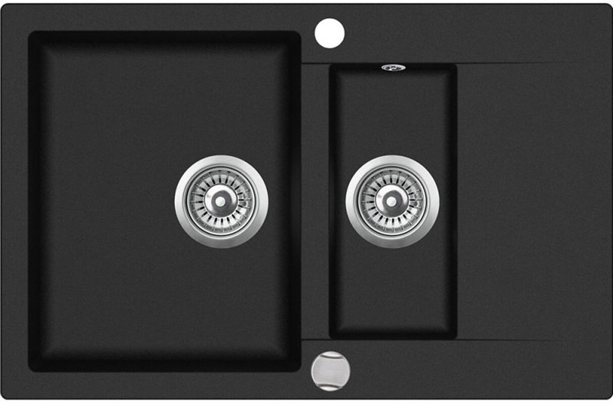 Изображение товара Кухонная мойка Teka Clivo 60 B-TQ Black Metallic 800х495 мм тегранит