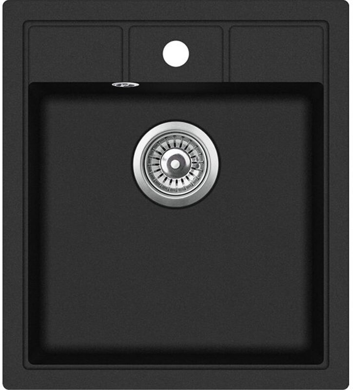 Изображение товара Кухонная мойка Teka Estela 45 S-TQ 1B Black Metallic из искусственного камня