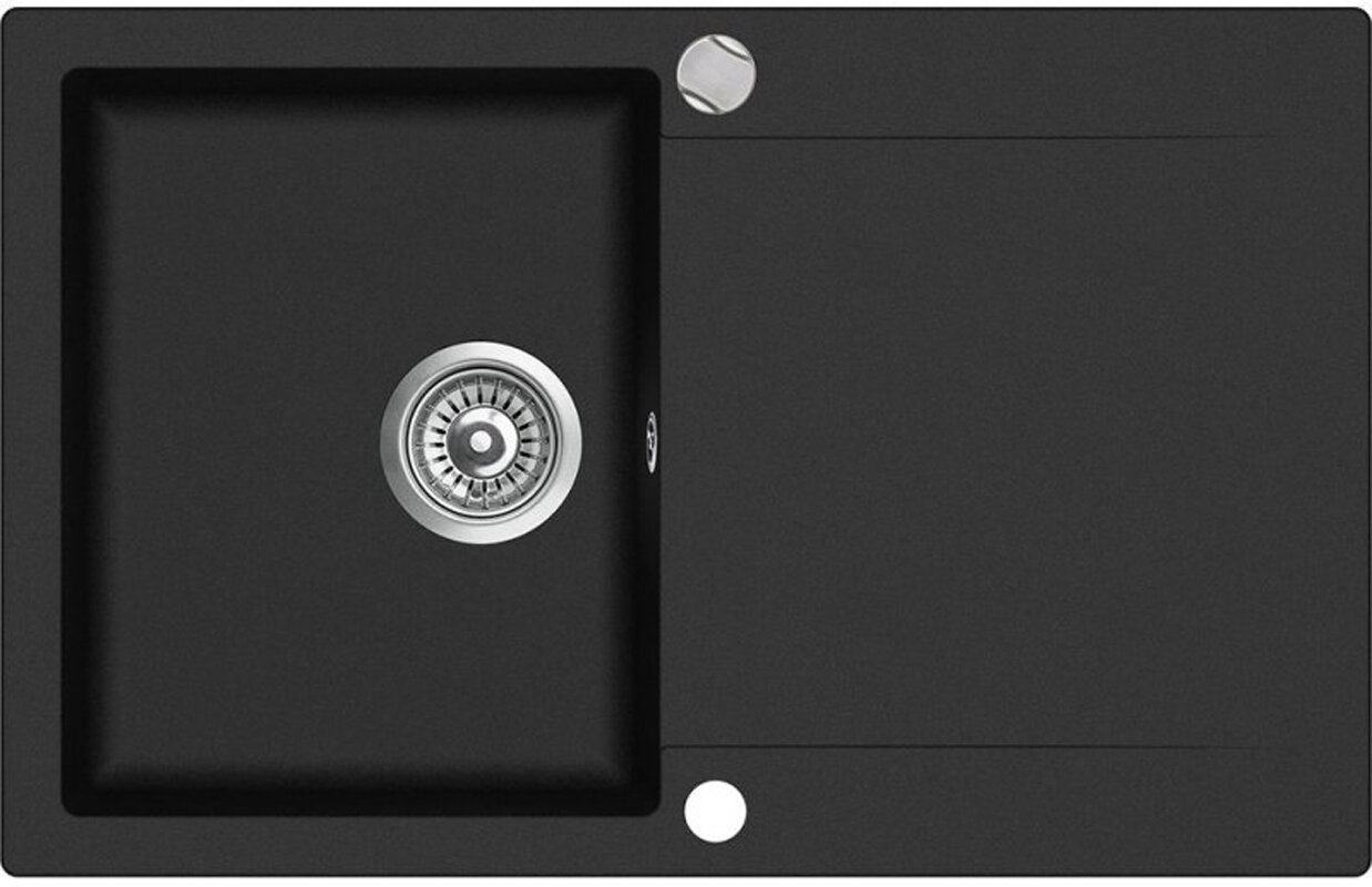 Изображение товара Кухонная мойка Teka Clivo 45 B-TQ Black Metallic, тегранит, встраиваемая, 780х495 мм Изображение товара Кухонная мойка Teka Clivo 45 B-TQ Black Metallic, тегранит, встраиваемая, 780х495 мм