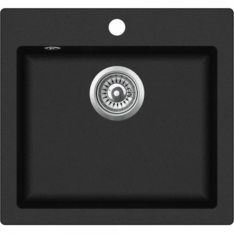 Изображение товара Кухонная мойка Teka Clivo 50 S-TQ Black Metallic - 490х455 мм, интеграция сверху