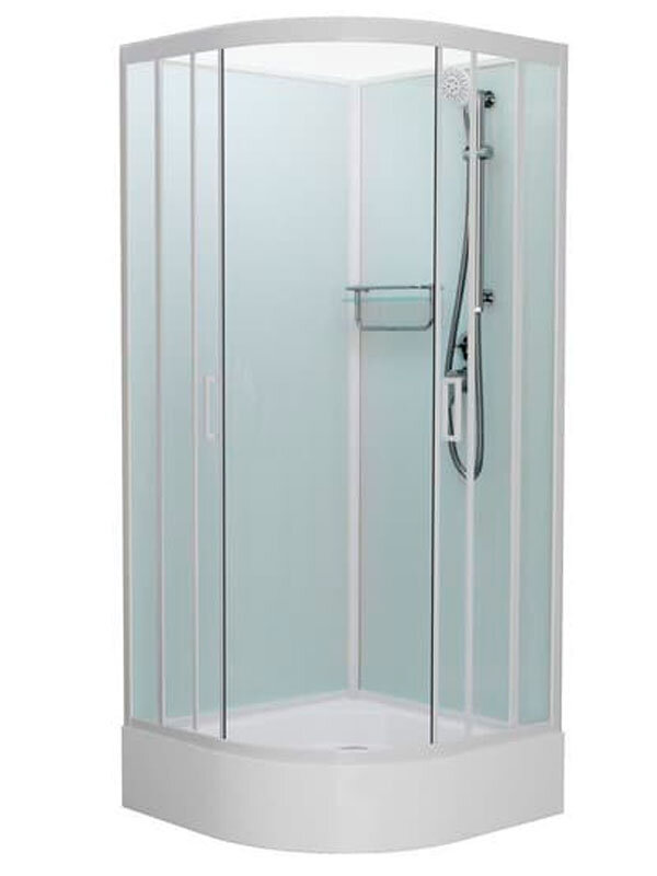 Изображение товара Душевая кабина Frank F4001 White 100х100 см с прозрачными стеклами