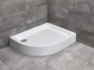 Изображение товара Поддон для душа Radaway Laros E SLE81017-01L/R, 80 x 100 см, прямоугольно-асимметричный, цвет белый