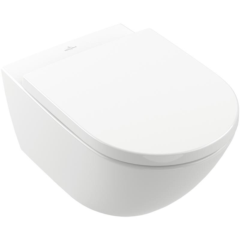Изображение товара Подвесной унитаз Villeroy&Boch Subway 3.0, технология TwistFlush, крышка QuickRelease, микролифт, 4670TS01, альпийский белый