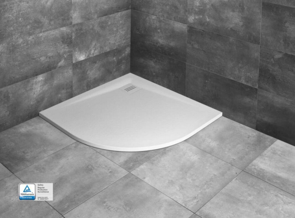 Изображение товара Поддон для душа Radaway Kyntos 90x90 см четверть круга белый высокий