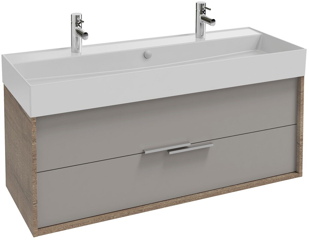 Изображение товара Тумба под раковину Jacob Delafon Vivienne 120 см корпус дуб серый титан