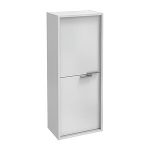 Изображение товара Шкаф-пенал Jacob Delafon Vivienne 40 х 100 см, ручки хром, корпус белый глянцевый, фасад белый глянцевый, EB1510-N18-G1C