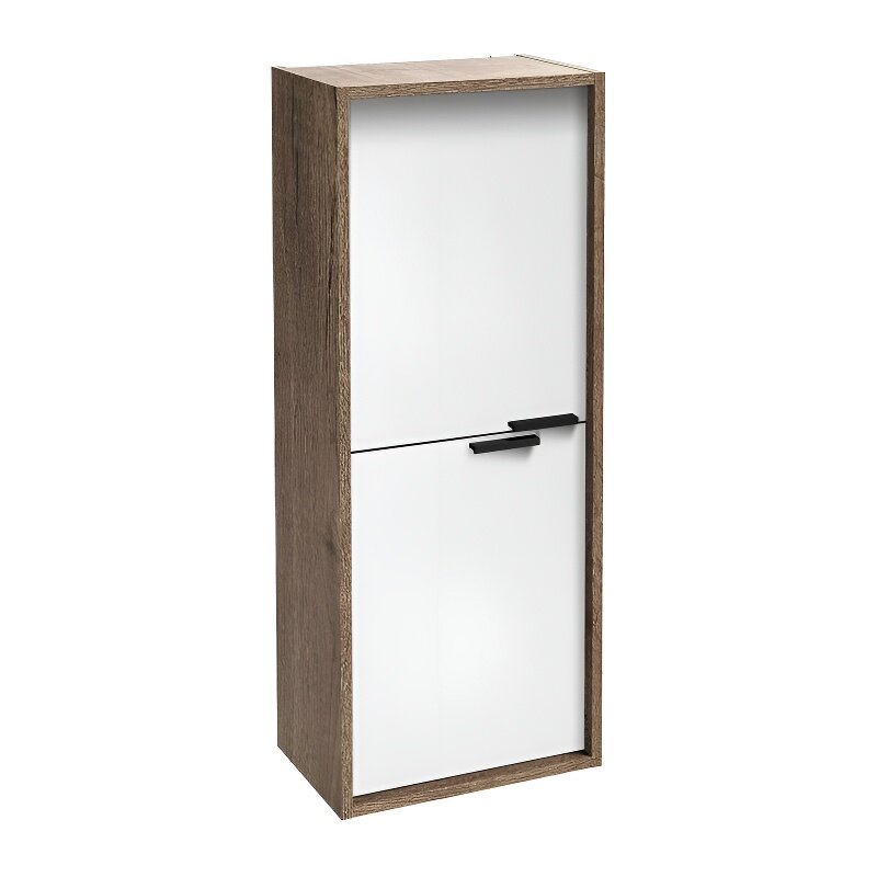 Изображение товара Шкаф-пенал Jacob Delafon Vivienne 40x100 см белый глянцевый лак дуб табак