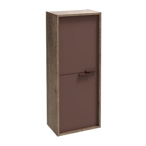 Изображение товара Шкаф-пенал Jacob Delafon Vivienne 40 х 100 см, ручки хром, корпус дуб табак, фасад ледяной коричневый матовый, EB1510-E52-M59