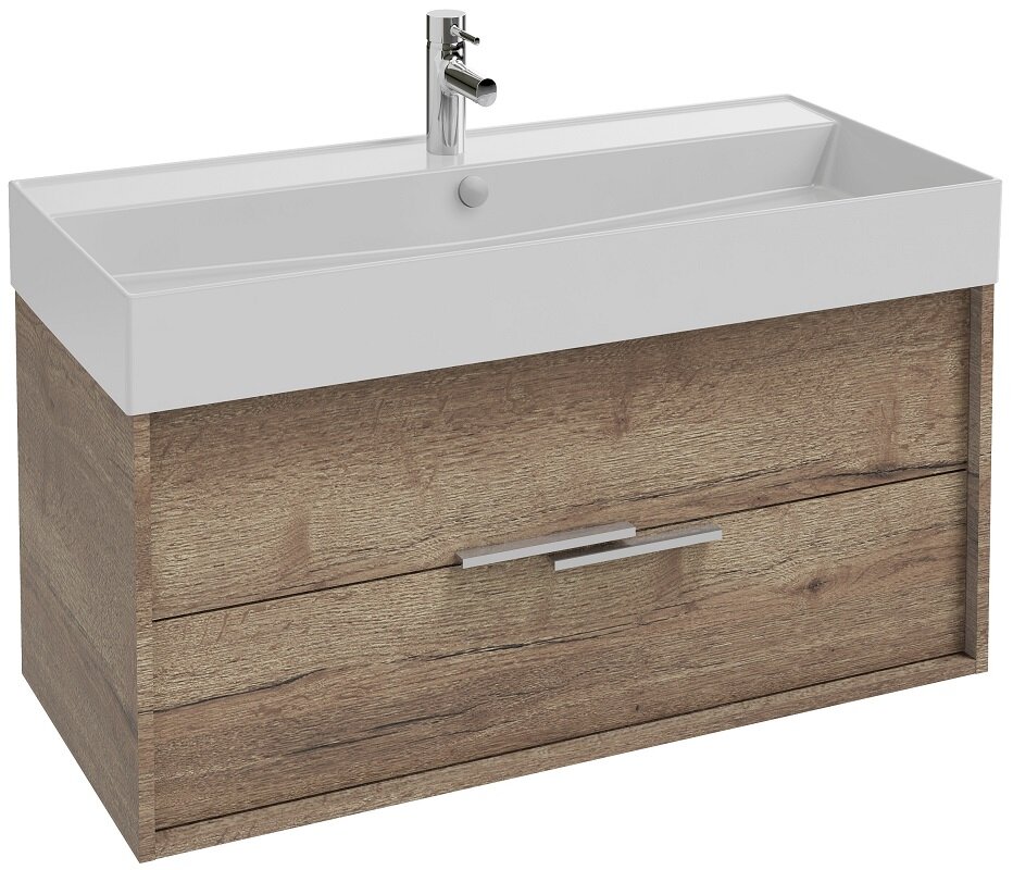 Изображение товара Тумба под раковину Jacob Delafon Vivienne 100 см, дуб табак, подвесная