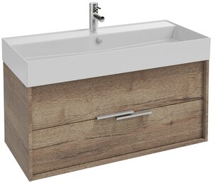 Изображение товара Тумба под раковину Jacob Delafon Vivienne 100 см, корпус дуб табак, фасад дуб табак, EB1585-E52-E52