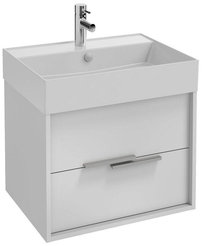 Изображение товара Тумба под раковину Jacob Delafon Vivienne 60 см белый глянец сатин ручки хром