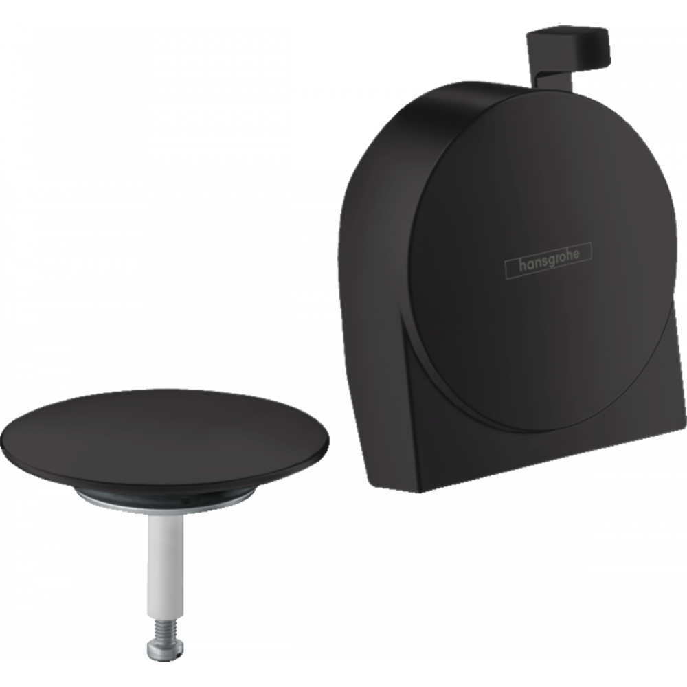 Изображение товара Внешняя часть излива на ванну Hansgrohe Exafill S, с набором для слива и перелива, черный матовый, с наполнением, 58117670 Изображение товара Внешняя часть излива на ванну Hansgrohe Exafill S, с набором для слива и перелива, черный матовый, с наполнением, 58117670