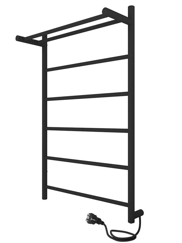 Изображение товара Электрический полотенцесушитель Indigo Line 50х80 см черный с полкой и защитой от перегрева