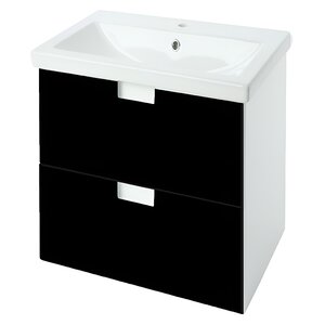 Изображение товара Тумба под раковину Bellezza Пегас 50, подвесная, черный, 4630406180042
