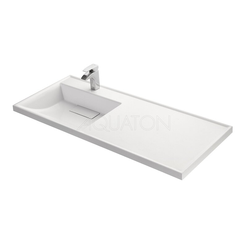 Изображение товара Раковина Aquaton Лондри 1A72843KLH01L 120 см, искусственный камень, белая, левая Изображение товара Раковина Aquaton Лондри 1A72843KLH01L 120 см, искусственный камень, белая, левая