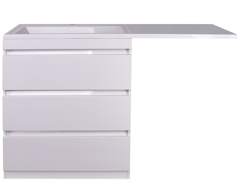 Изображение товара Тумба под раковину Style Line Даллас 130 Люкс Plus напольная белая