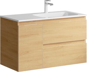 Изображение товара Тумба под раковину Aqwella Accent 90 подвесная, правая, дуб золотой, ACC0109RDZ