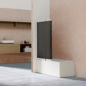 Изображение товара Душевая шторка на ванну Vincea 100 x 145 см, стекло тонированное, профиль хром, VSB-1E100CG