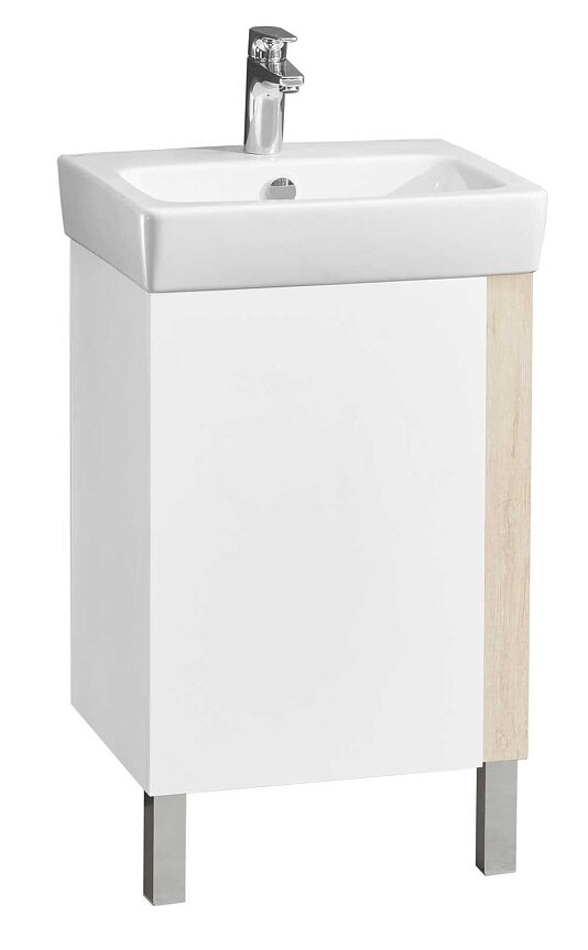 Изображение товара Тумба под раковину Aquaton Кантри 50 см напольная белый/дуб верона