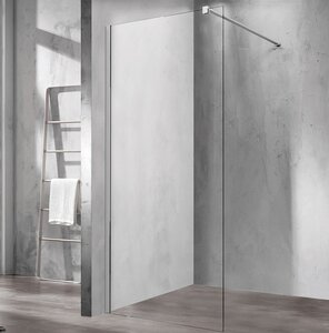 Изображение товара Душевая стенка Vincea Walk In 80 см стекло прозрачное профиль хром италия