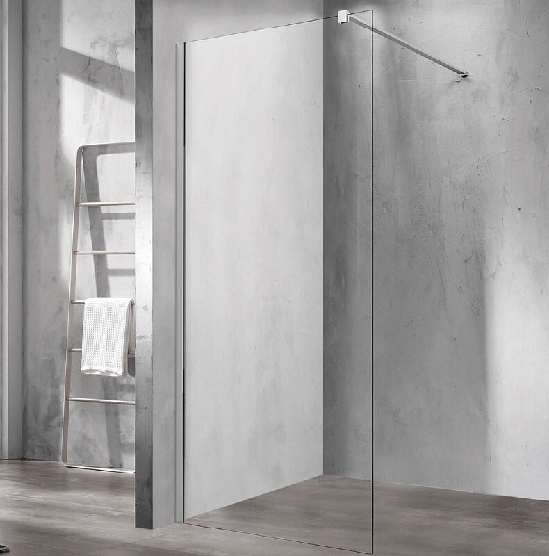 Изображение товара Душевая стенка Vincea Walk In 80 см стекло прозрачное профиль хром италия