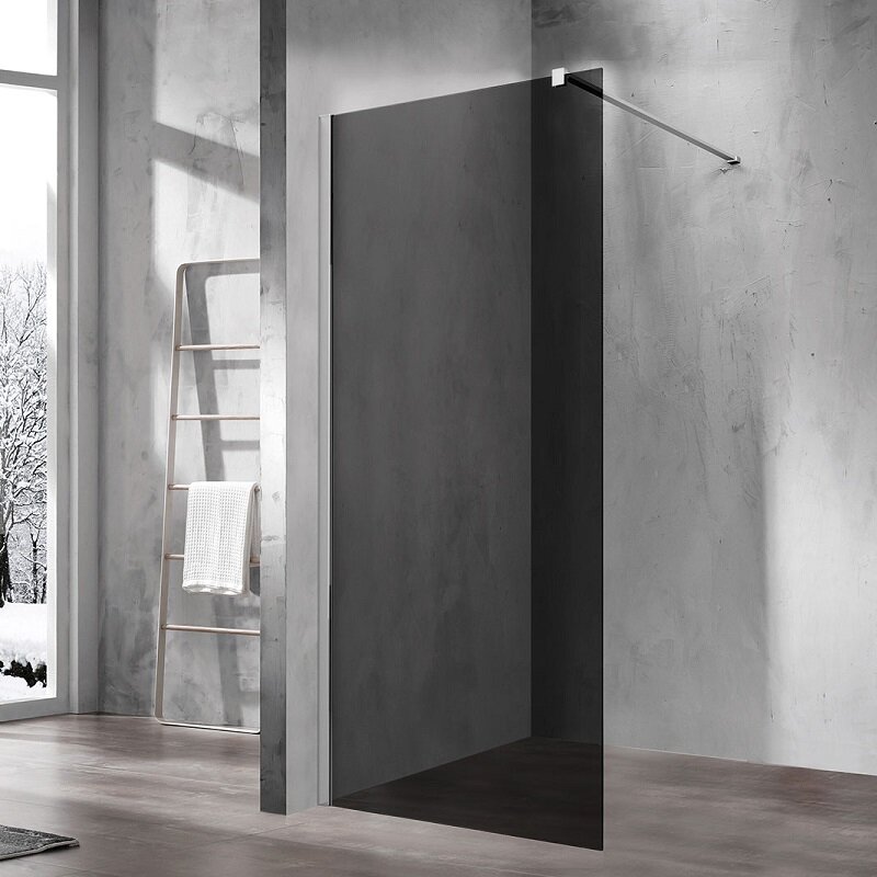 Изображение товара Душевая стенка Vincea Walk In 80 см тонированное стекло алюминиевый хром профиль