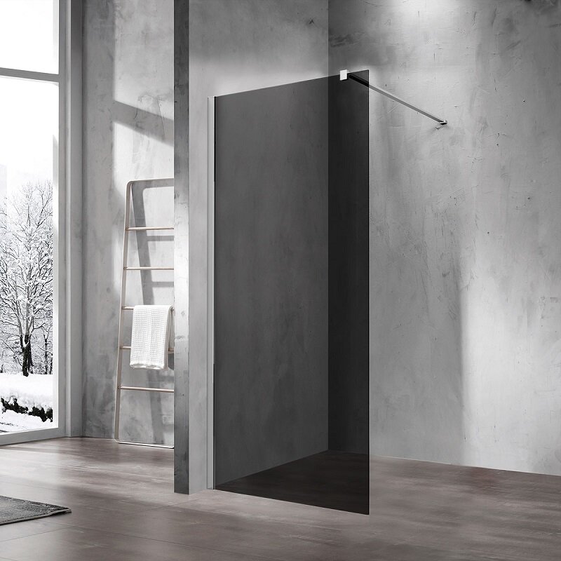 Изображение товара Душевая стенка Vincea Walk In 120 см стекло тонированное хром профиль Италия